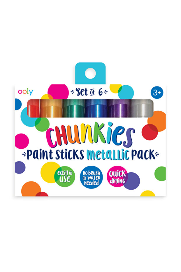Chunkies solid tempera pencils metallic colors, 6 pieces - 1