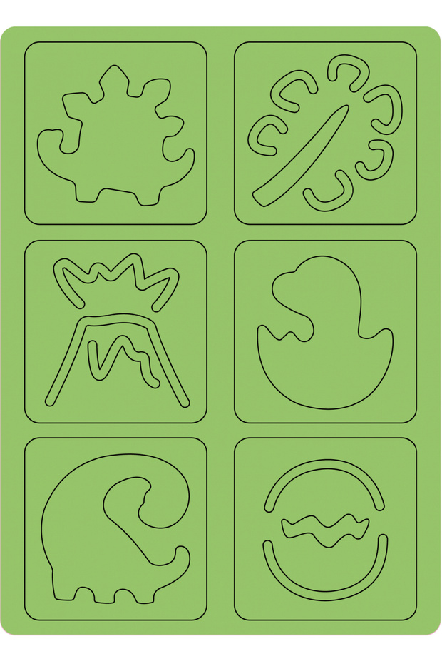 Set de razuit cu sabloane -Dinozauri - 5