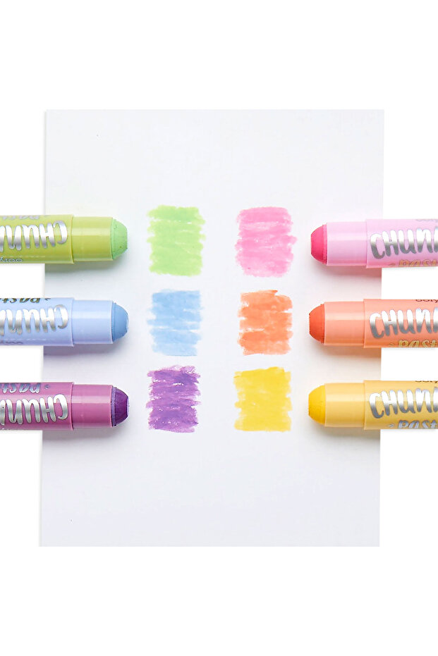 Chunkies solid tempera pencils pastel colors, 6 pieces - 2