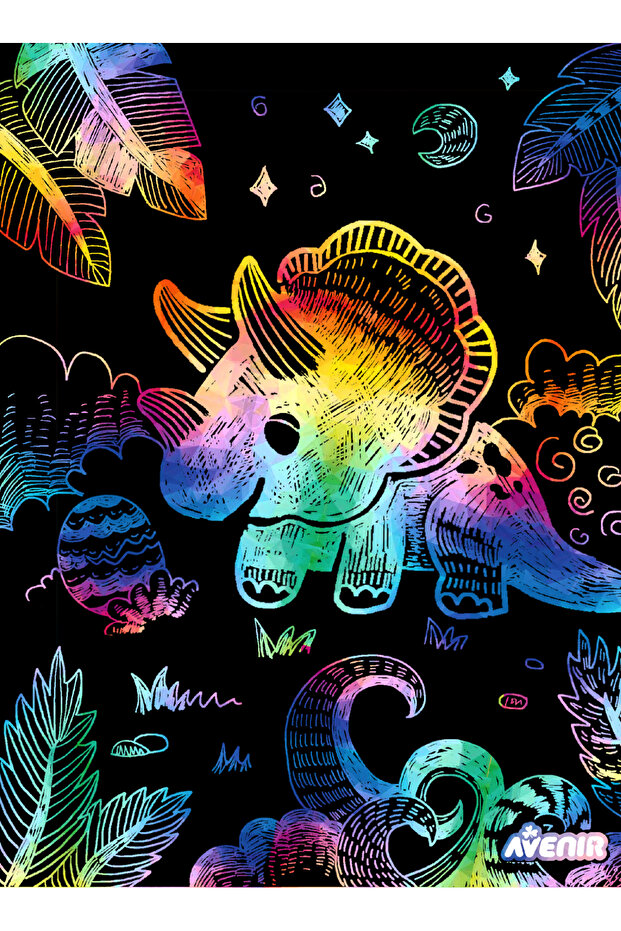 Set de razuit cu sabloane -Dinozauri - 2