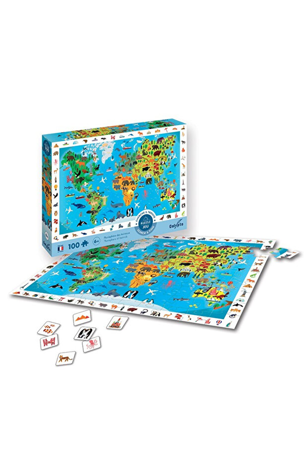 Puzzle mapa světa 100 dílků - 2