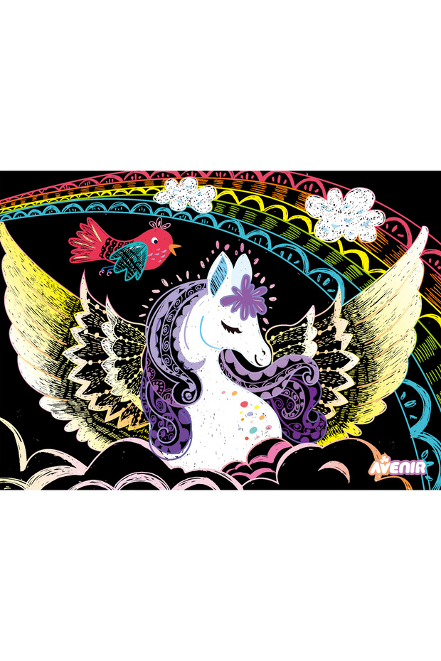 Scraper set - 4 winged horses Pegasus - 3