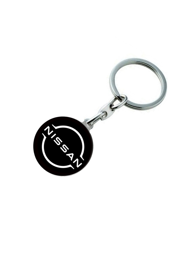 New Nissan Logo Metal Automobile Keychain - Drop Printed