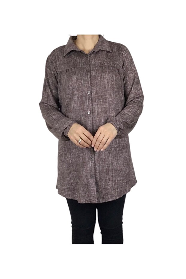 Seasonary Sleeves Button Shirt with Elastic Size