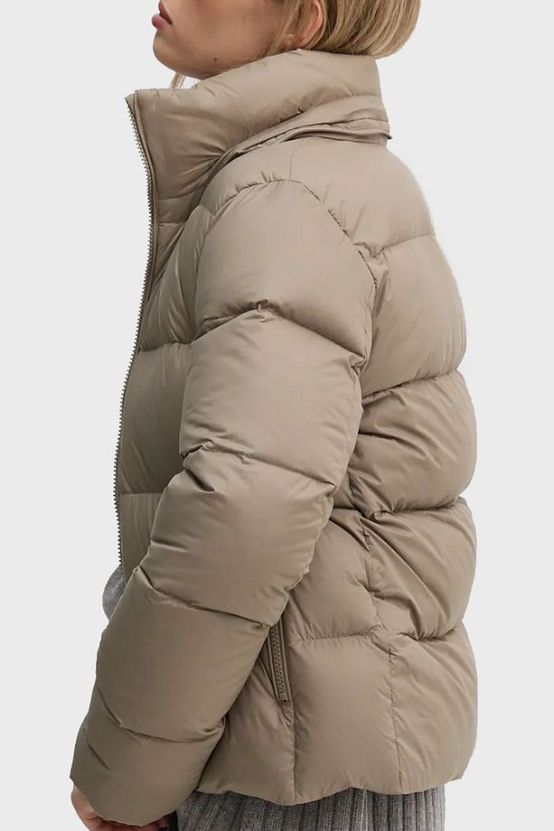 Regular Fit Su İtici Çıkarılabilir Kapüşonlu Kısa Şişme Mont - 4