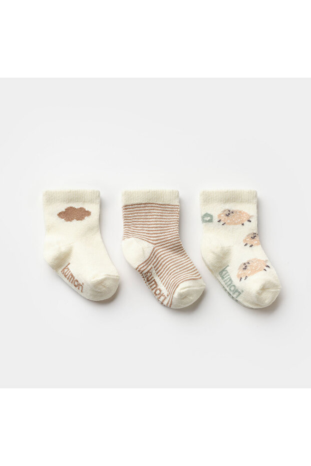 Fluffy Sheep 3'lü Çorap Seti - 1