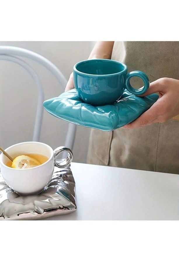 Mona 2 âdet Yastık Model kahve fincanı minder figürlü 90 ml - 6