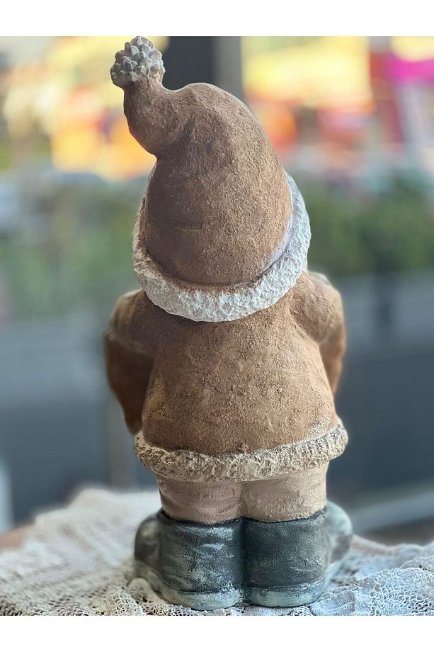 Welcome Cüce, St Claus, Noel Baba, Dekoratif, Hediyelik, Hoşgeldiniz Heykeli - 3