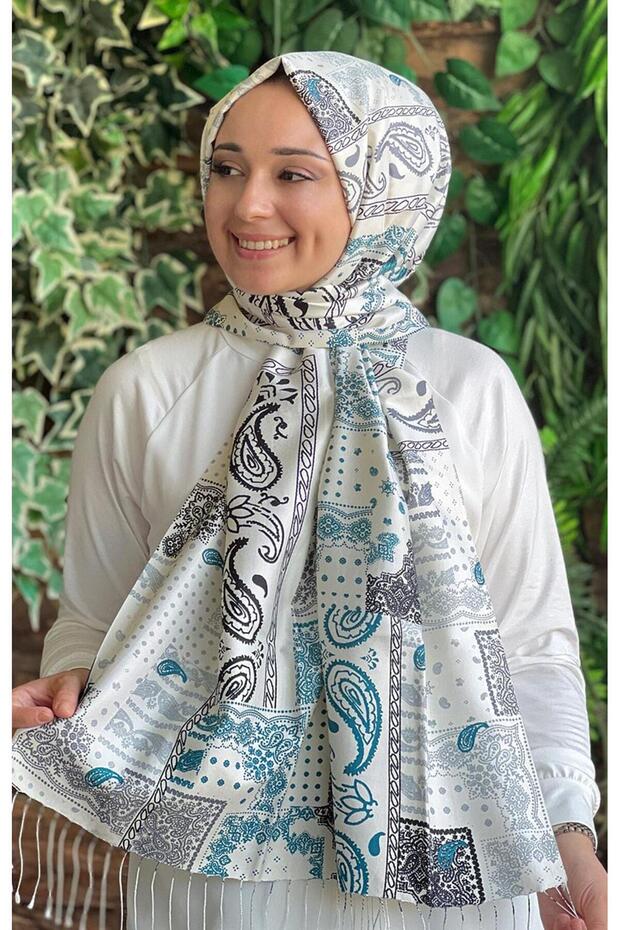 Şal 08252 Beyaz - 1