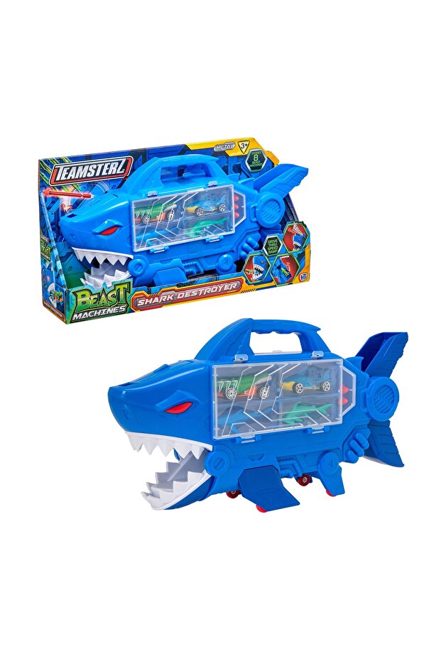 Beast Machines Shark Destroyer (w/ 4 Cars)