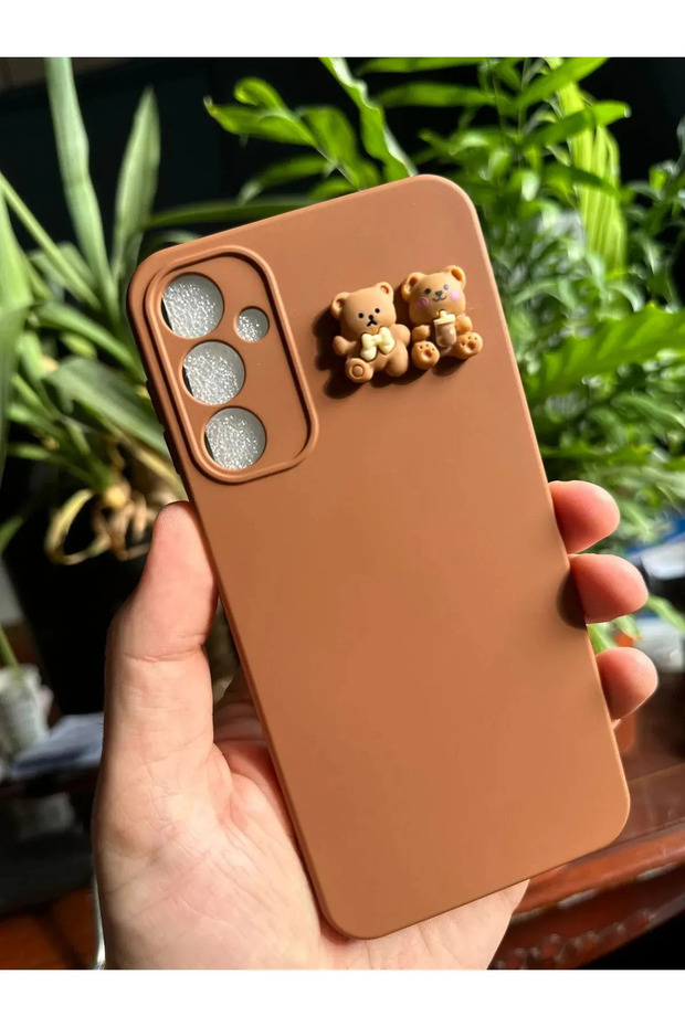 Samsung Galaxy A05S Compatible Velvet Launch Teddy Bear Design Silicone Phone Case
