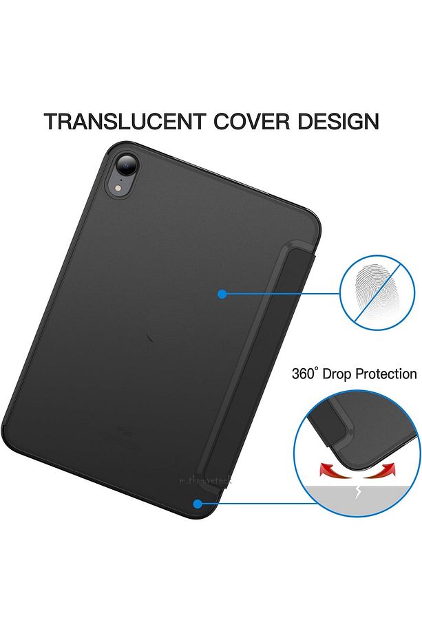 İpad Mini 7 Kılıf Akıllı Smart Uyku Modlu Standlı Şeffaf Smart Kapak A2993 A2995 A2996 A17pro - 8
