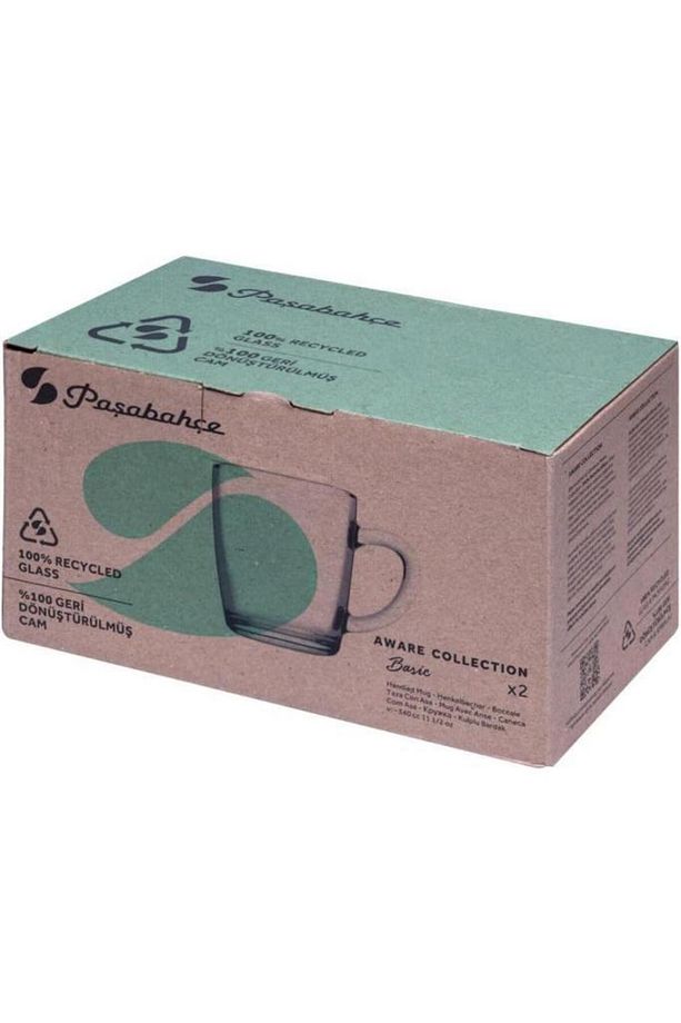 55531 Aware Basic Cam 2li 340cc Kulplu Çay Kahve Mug Kupa Bardak Takımı - 6