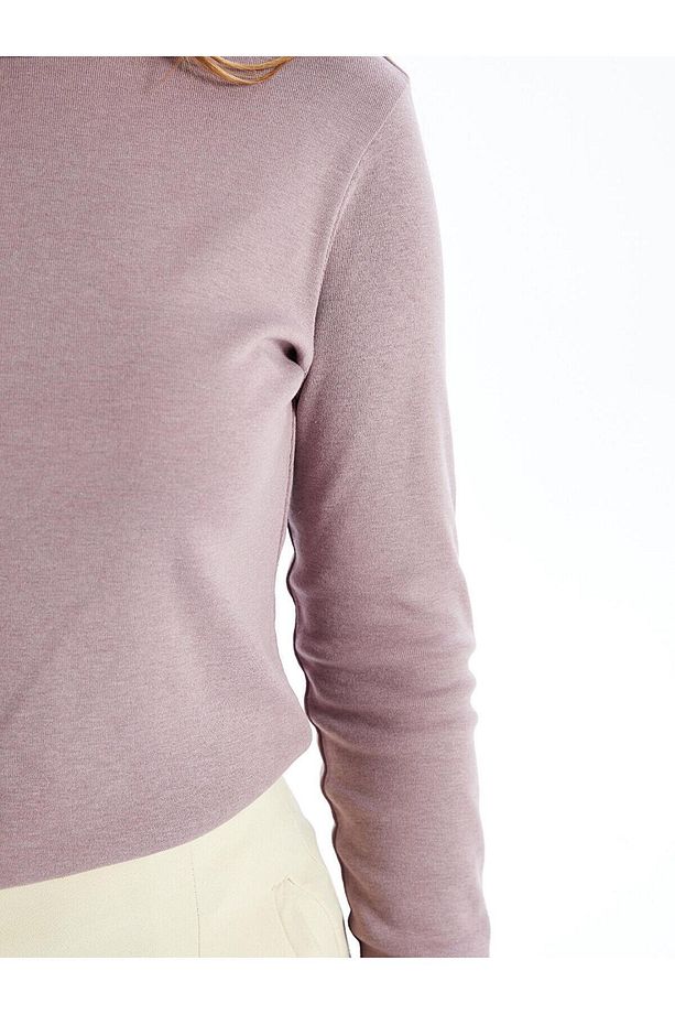 Lcwaikiki Basic Bisiklet Yaka Düz Uzun Kollu Kadın Body - 4