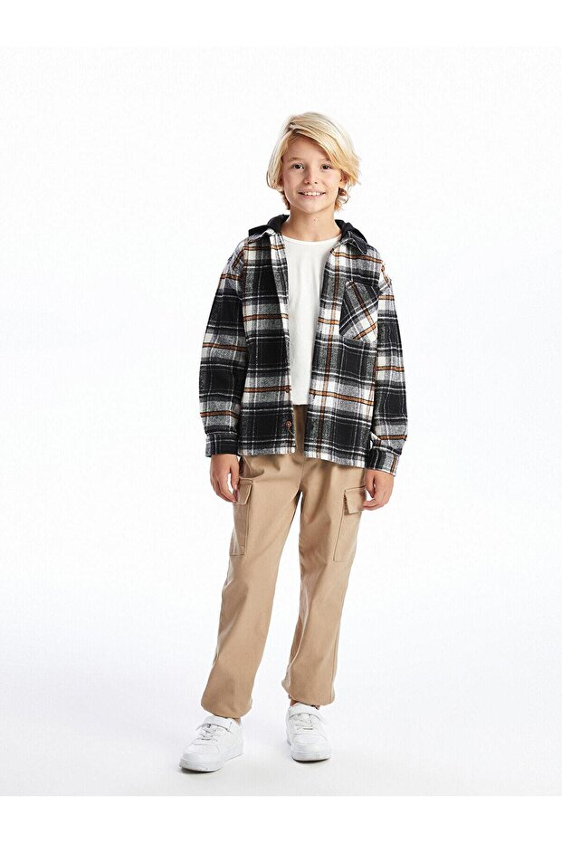 Lcw Kids Plaid Comfortable Fit Plaid Boy's Shirt Jacket
