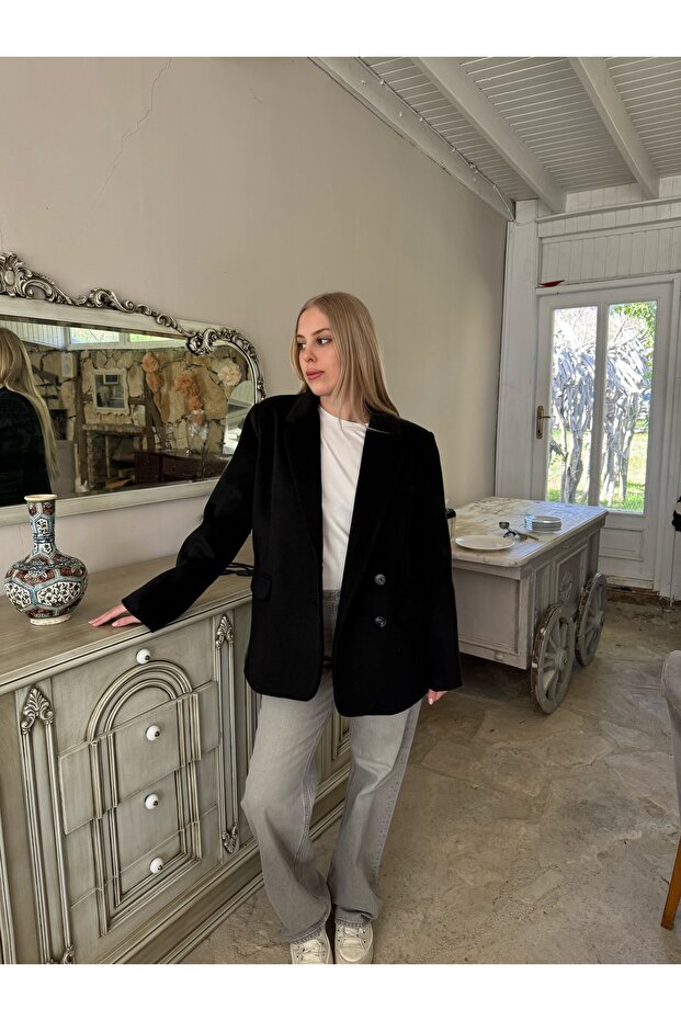 Kaşe Blazer Ceket - 1