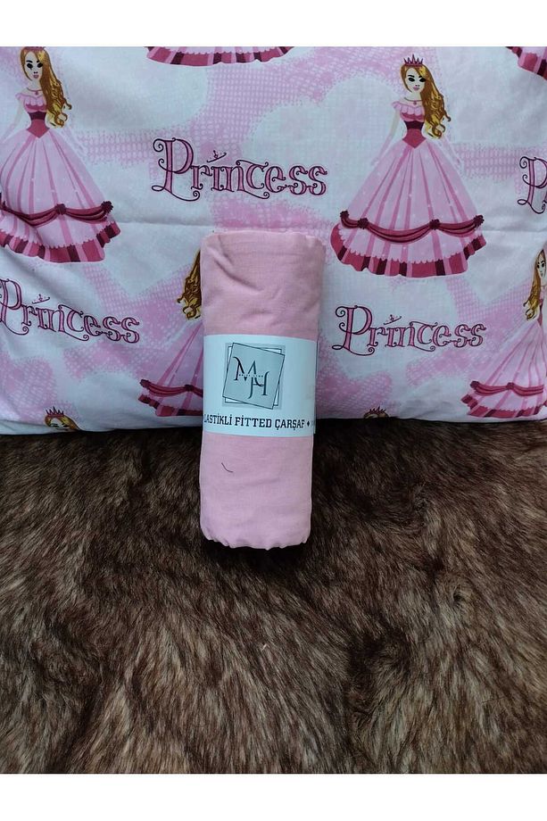 Pembe Prenses Desenli Tek Kişilik Nevresim Takımı - 1
