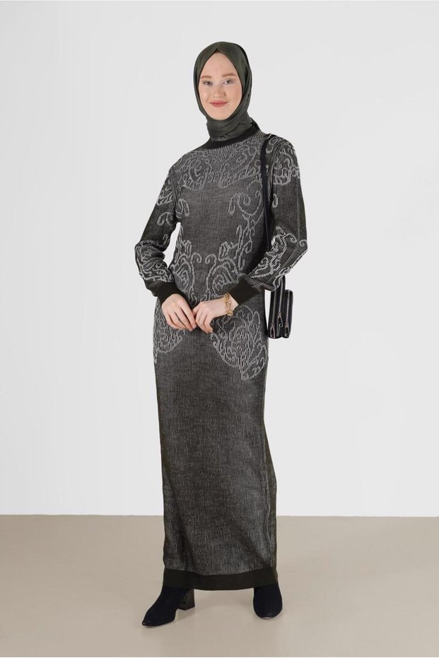PATTERNED KNITWEAR DRESS 42470