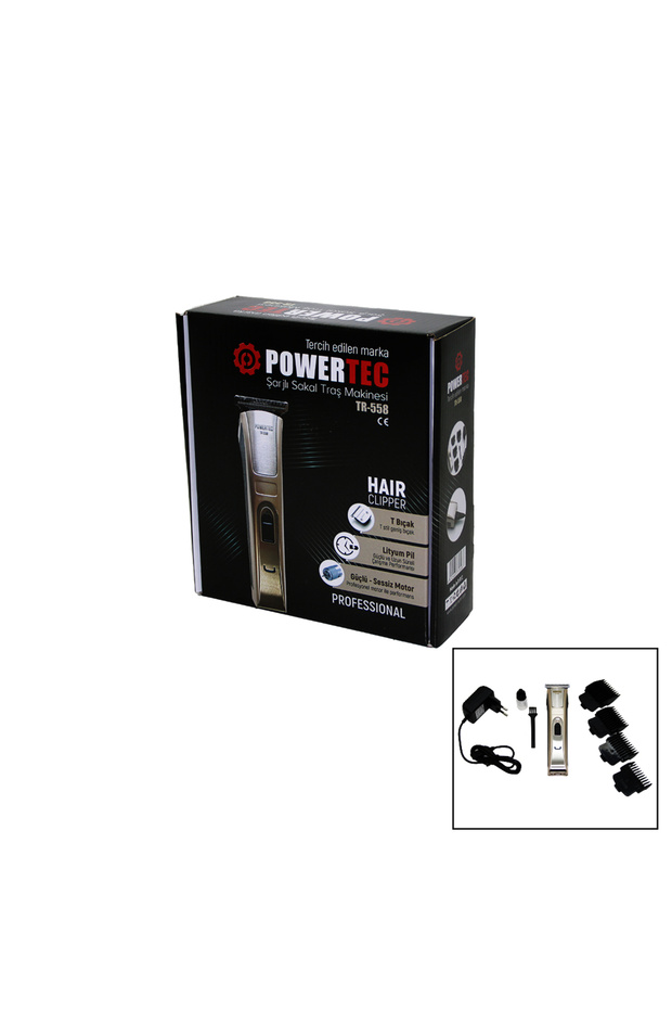 TR-558 ŞARJLI SAÇ SAKAL ENSE ÇİZİM TRAŞ MAKİNESİ T BIÇAK (4767) - PRP2490-6483 - 1