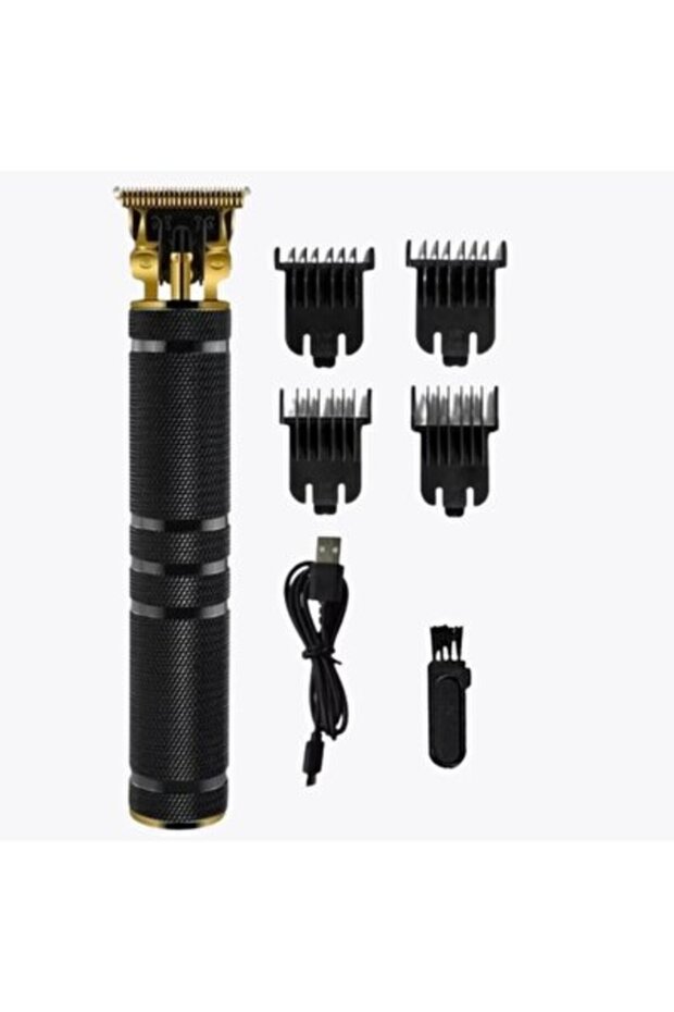 Saç ve Sakal Kesme Makinesi Sakal Ense Çizim Makinesi T-2023 Black (4767) - AGT2044-8301 - 3