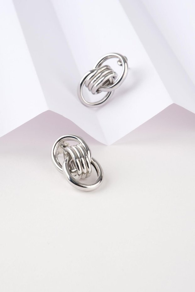 Sparkles Silver Steel Earrings
