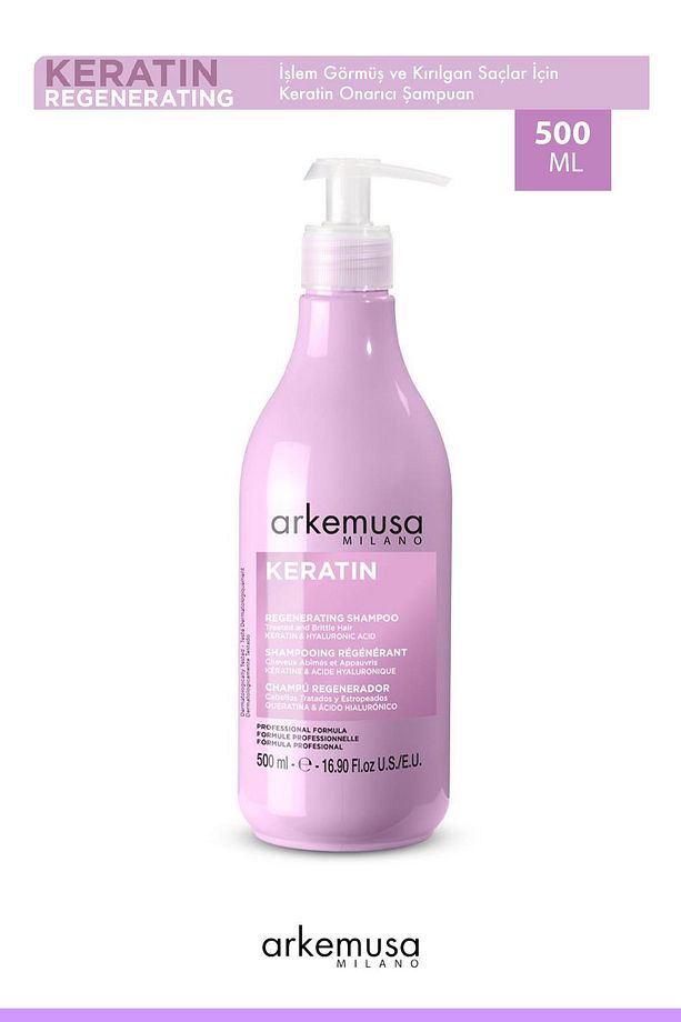 Regenerating Shampoo - Işlem Görmüş Ve Kırılgan Saçlar Için Keratin Onarıcı Şampuan 500 ml - 1