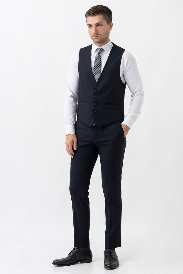 Pavia Ty2023 Regular Fit 6 Drop Likralı Yelekli Takım Elbise Desenli - 5