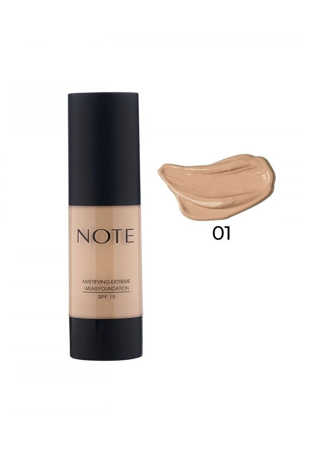 Mattifying Extreme Wear Spf 15 Intensive Coverage Matte Finish Foundation - 01 Beige - 4