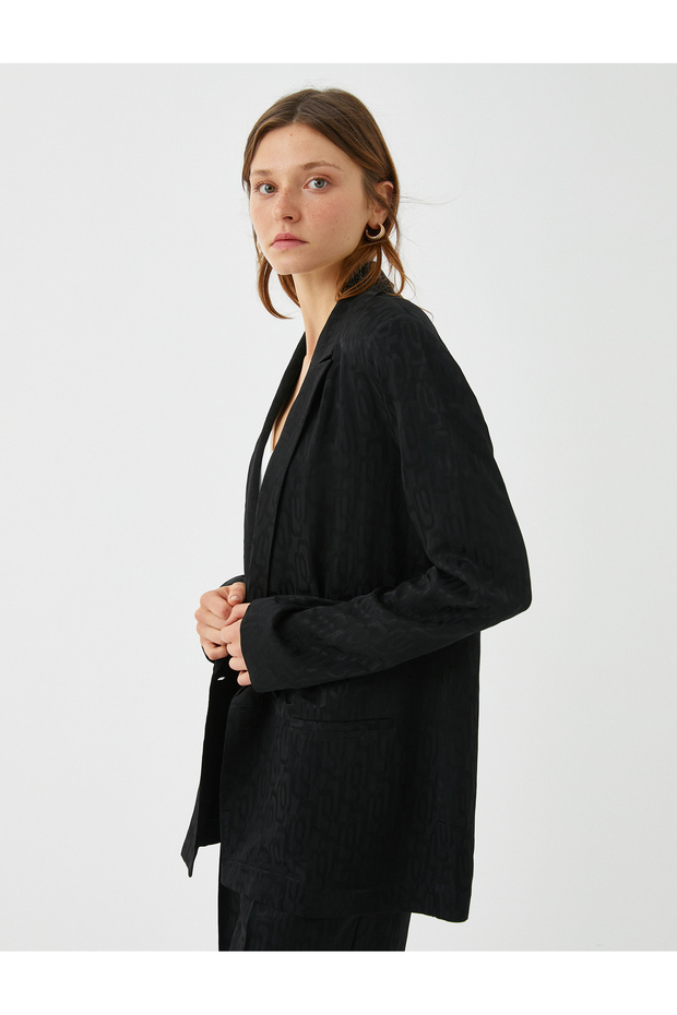Jachetă oversize de tip blazer dublu - 2