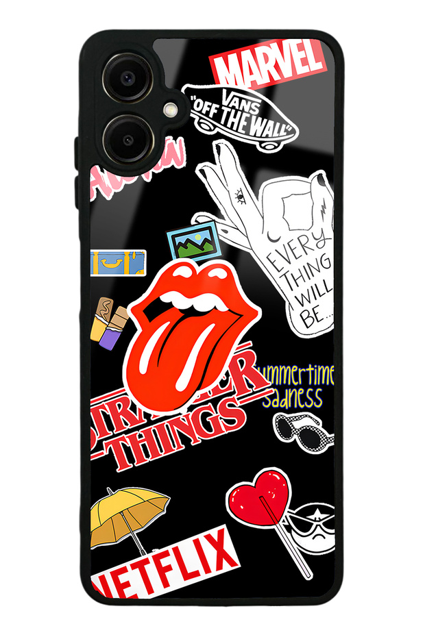 Samsung A06 Sticker Design Glossy Phone Case