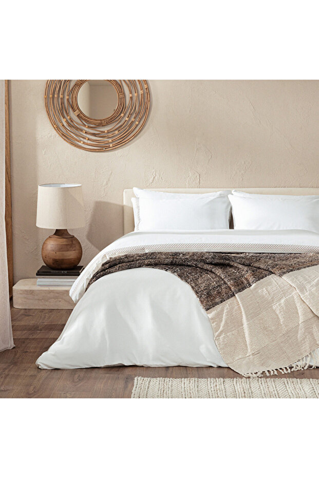 Mardılle Bamboo Double Duvet Cover Set 200X220 cm Ecru