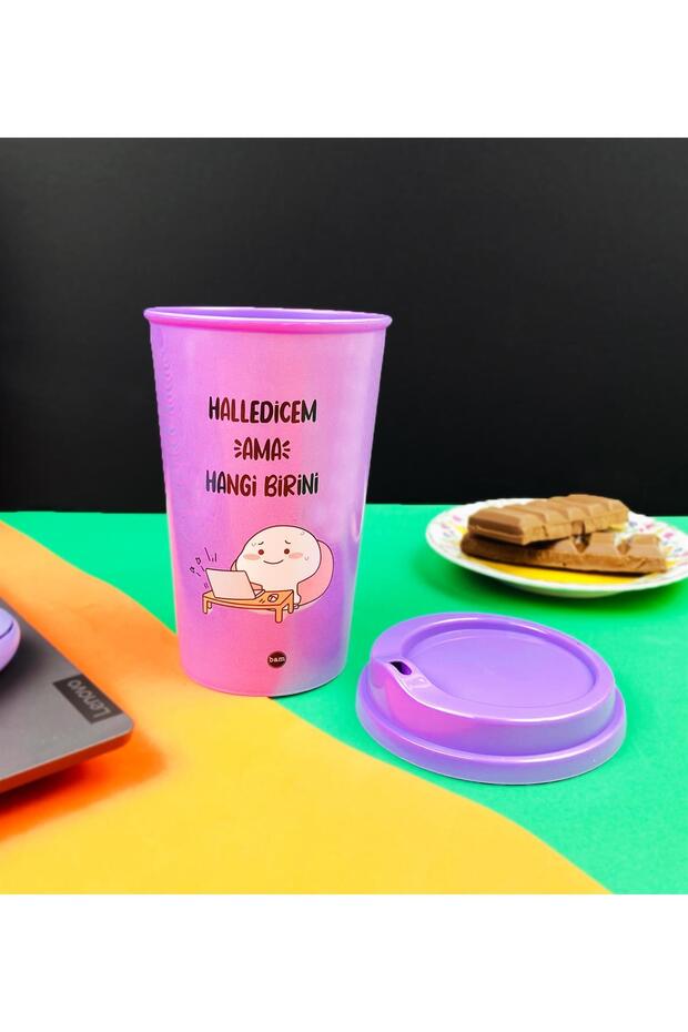 كوب قهوة بلاستيك بتصميم شعار - 2