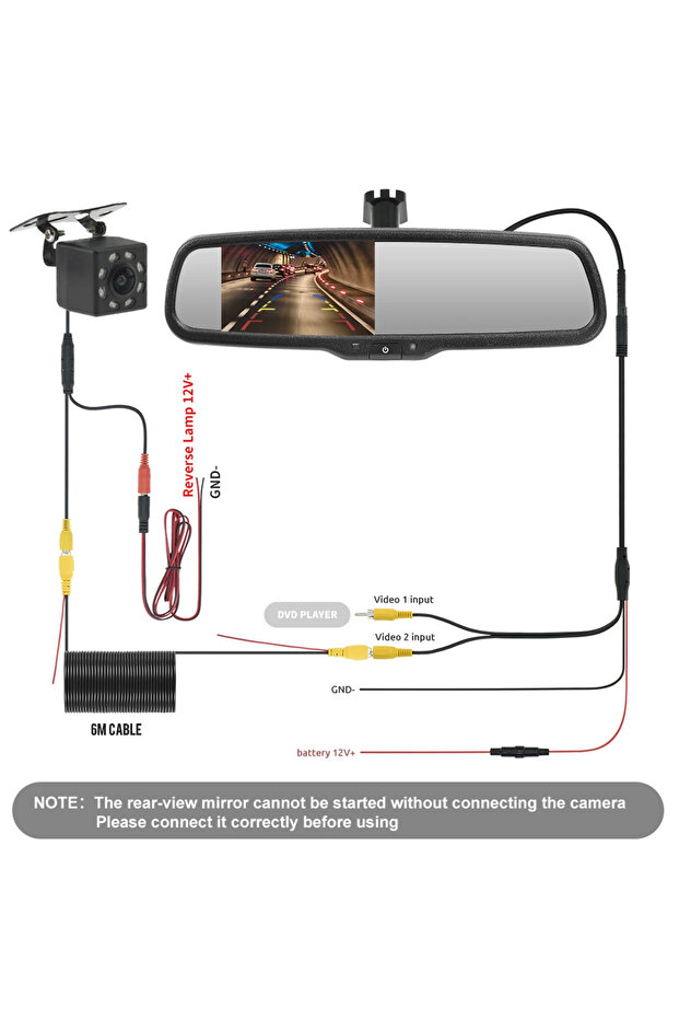 Ktydkp 4.3 Inch Car Reversing Camera with Mirror Monitor Original Special Bracket Auto Brightness ... - 7