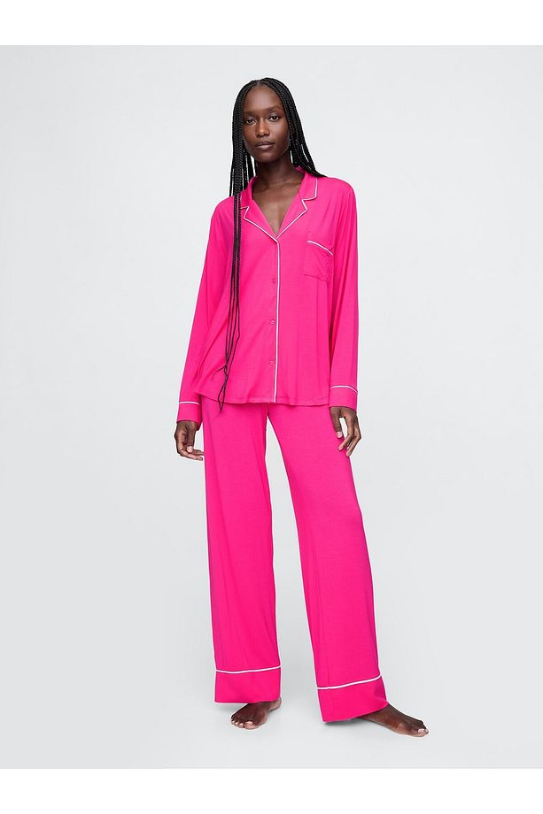 Kadın Koyu Pembe Modal Pijama Üstü - 4