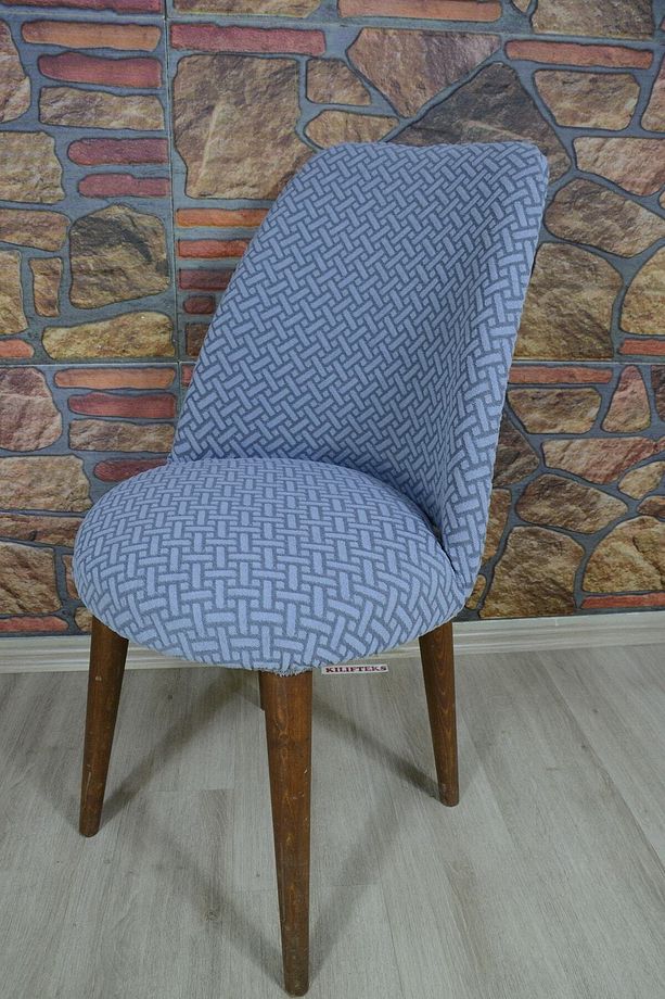 Sandalye Örtüsu Retro Oval Sandalye Kılıfı - 3