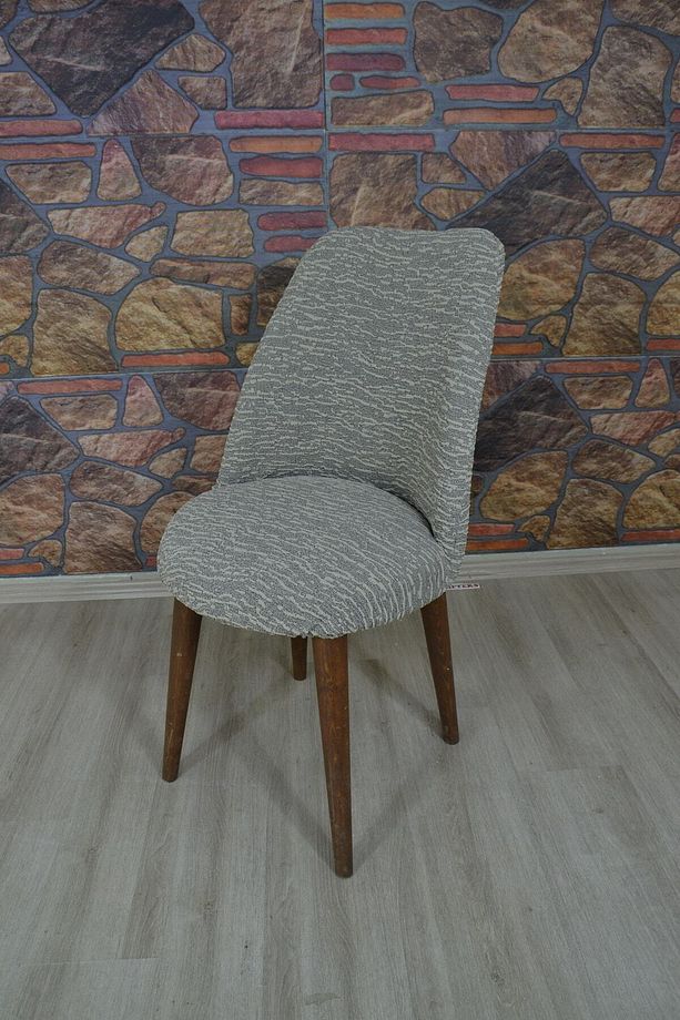 Retro Sandalye Kılıfı Jakar Kumaş Kahve - 1