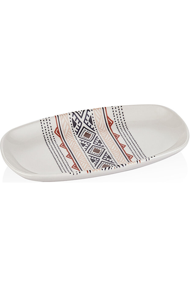 Ethnic 22 cm Kayık Porcelain Plate 9-01080042