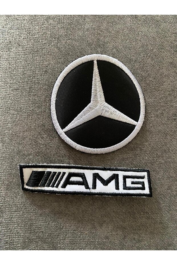Mercedes Amg Car Logo Patch Patch Set of 2 (8X8 cm) - Sewable