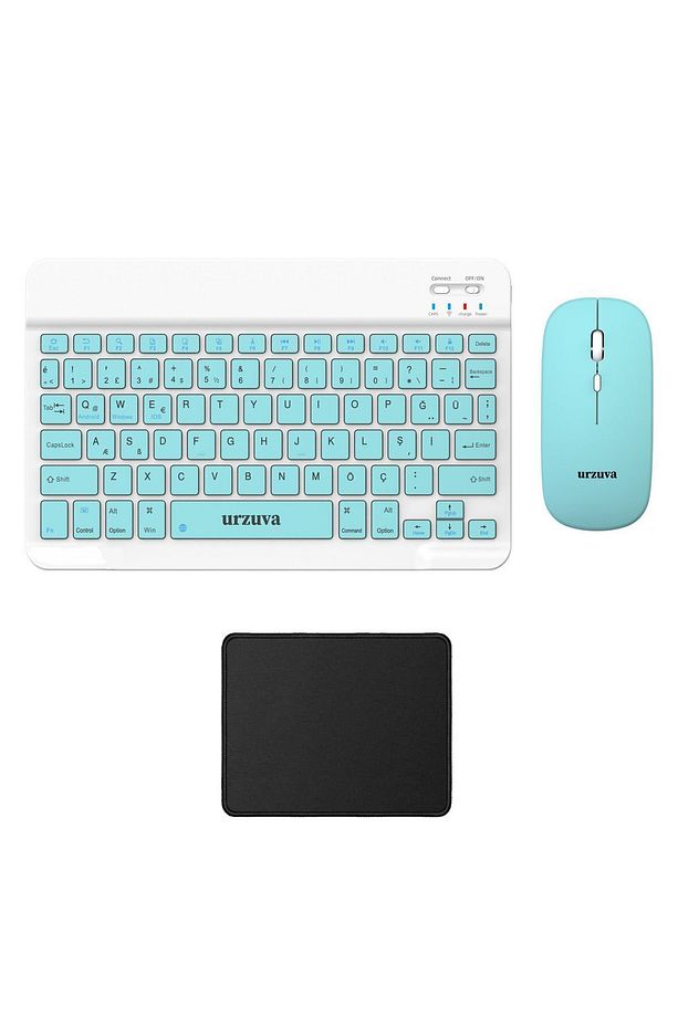 Tüm Cihazlara Uyumlu Şarj Edilebilir Bluetoothlu Kablosuz Klavye Mouse Set Mousepadli - 2