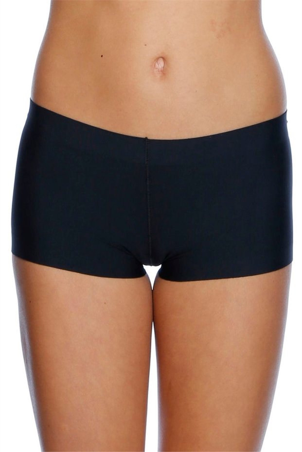 747 Women's Black Seamfree Fabric Seamless Shorts Panties