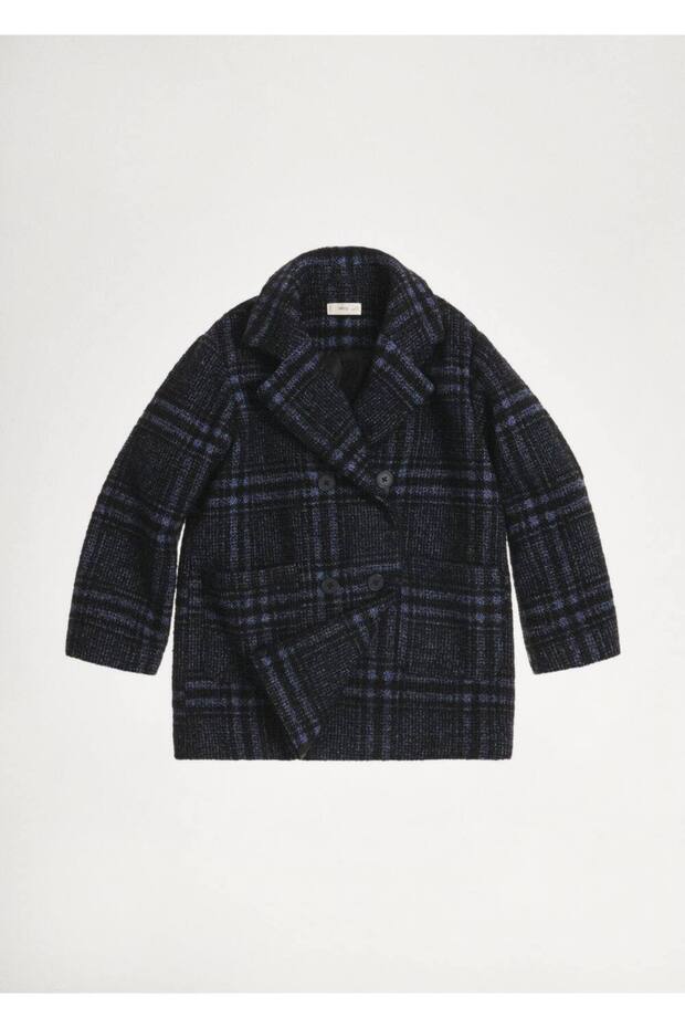 Checkered Woolen Coat - 8