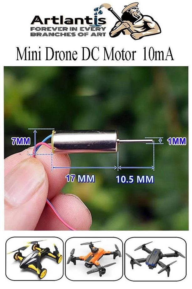 Drone Motoru Yüksek Hızlı 2 Adet Çekirdeksiz Dc Dron Motoru Güçlü Deney Okul Helikopter Uçak Mini Dr - 4