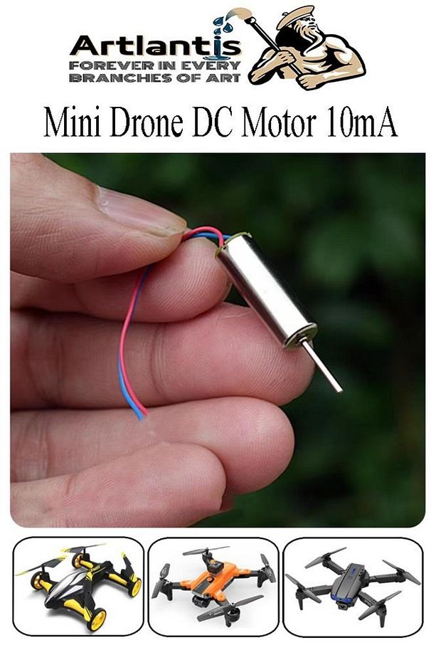 Drone Motoru VE Pervanesi 2 Adet Dc Mini Dron Motor Yüksek Hızlı Çekirdeksiz Pervane Kanatı Deney Ok - 3