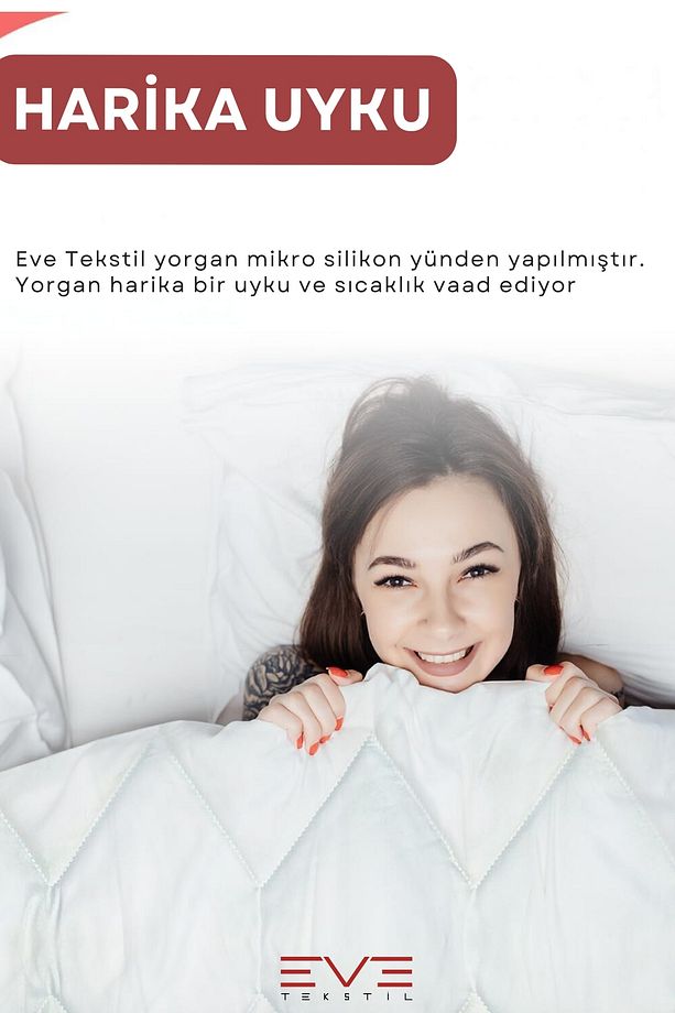 Kapitone Yüksek Kaliteli 4 Mevsim Kullanılabilir Microfiber Soft Tek Kişilik Antialerjik Yorgan - 5