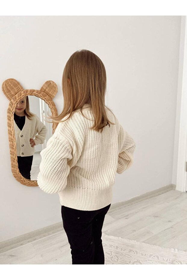 Kids Düğmeli Triko Hırka - 3