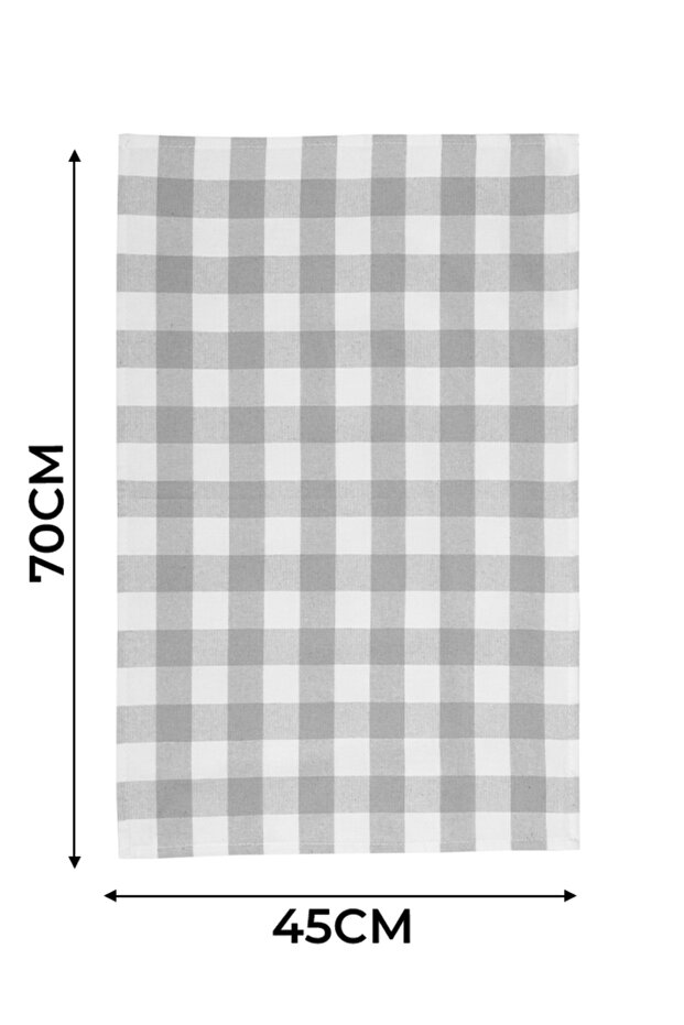 Kareli 6'lı Mutfak Kurulama Bezi, Beslenme Örtüsü, Amerikan Servisi, Servis Peçete Set Havlu 45x70cm - 4