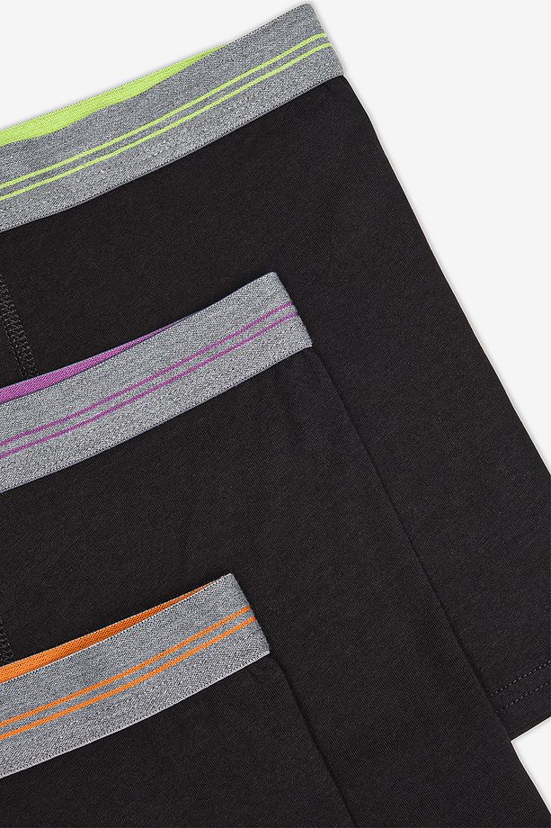 Black Basic 3lü Siyah Boxer - 5