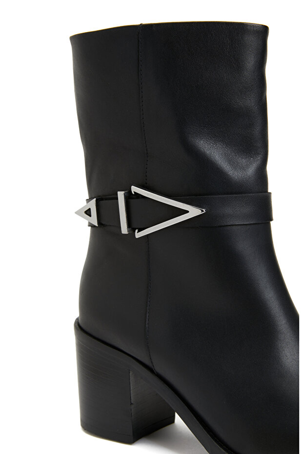 Siyah Kadın Deri Bot - 6