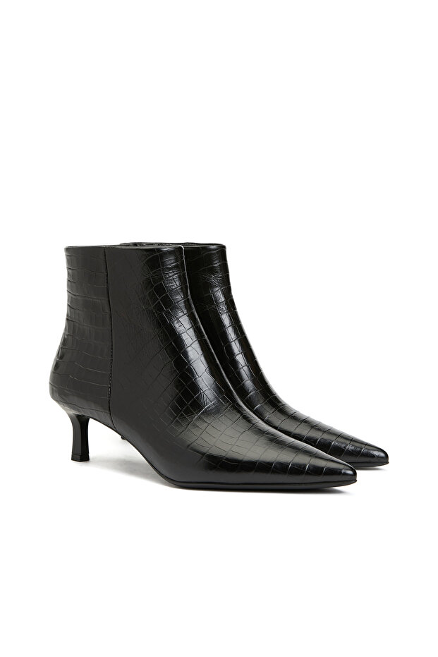 Siyah Kadın Deri Bot - 1