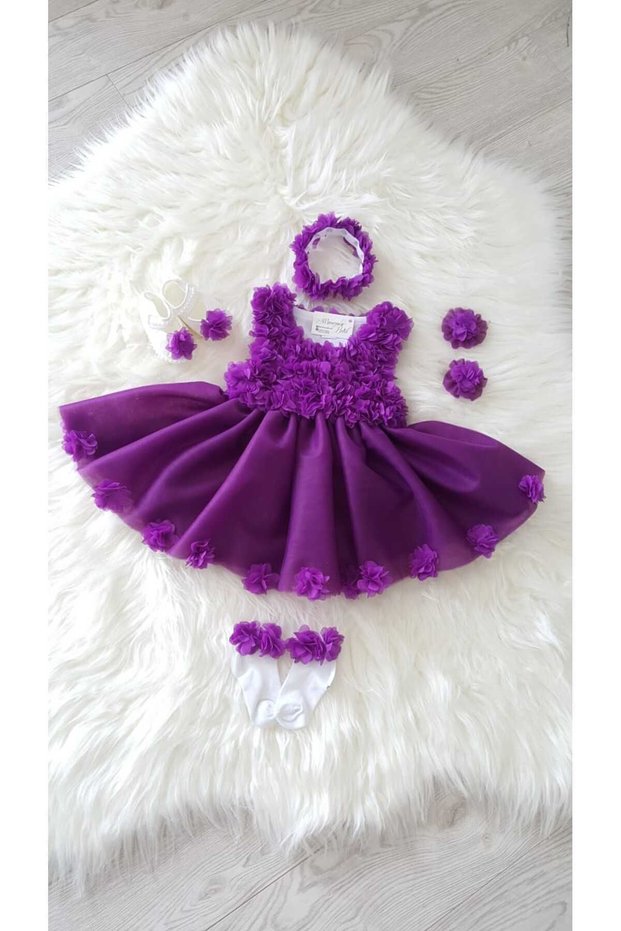 Girl's Dress Purple Plum Dress, Holiday Baby Dress, Birthday Dress, Gift